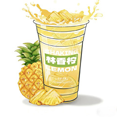 鲜榨纯凤梨汁(果汁冰)