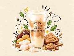 板栗米麻薯奶茶
