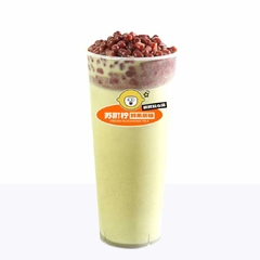 抹茶红豆奶茶